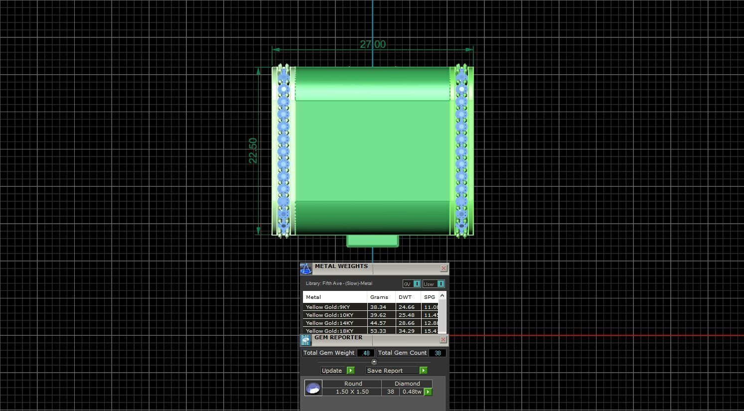 PACK Cuban Locks with Diamonds Sides 20mm 21mm 22mm 3D print model_6