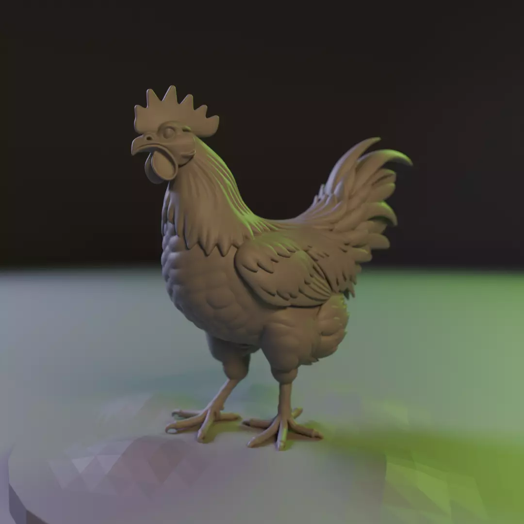 Rooster 3D print model_0