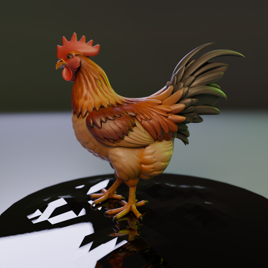 Rooster 3D print model_19