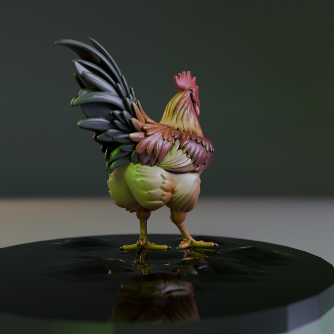 Rooster 3D print model_16