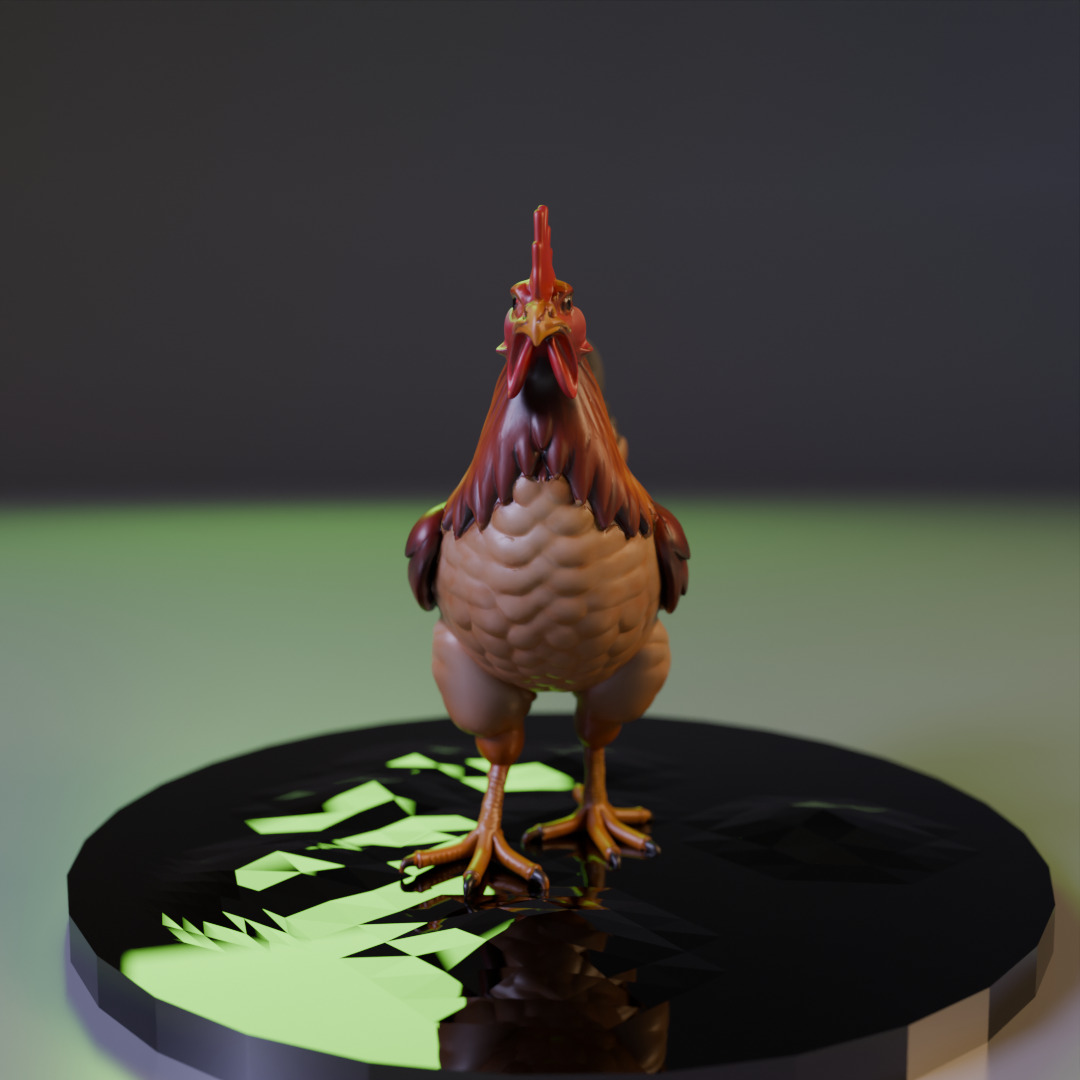 Rooster 3D print model_11