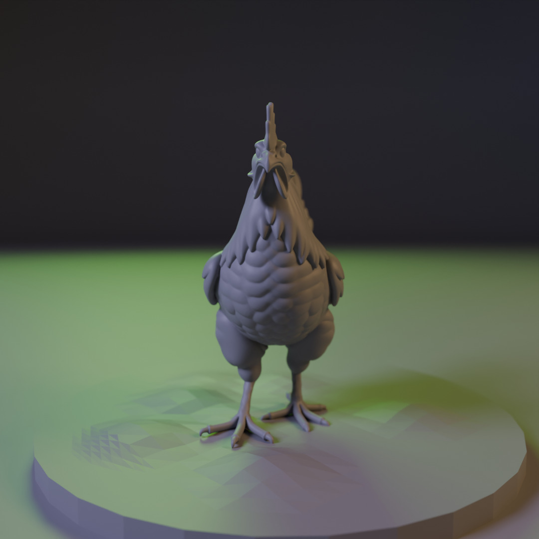 Rooster 3D print model_2