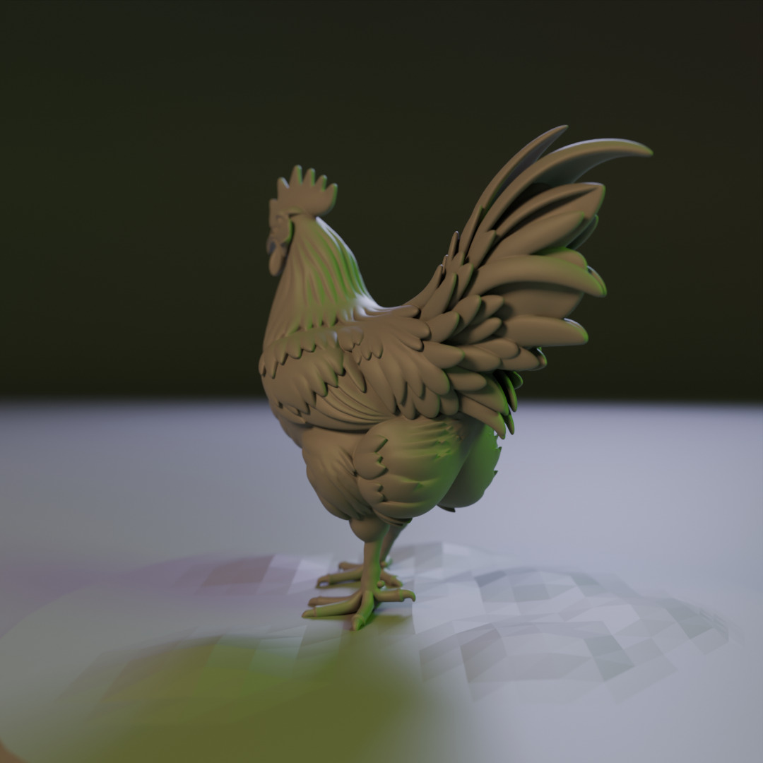 Rooster 3D print model_8