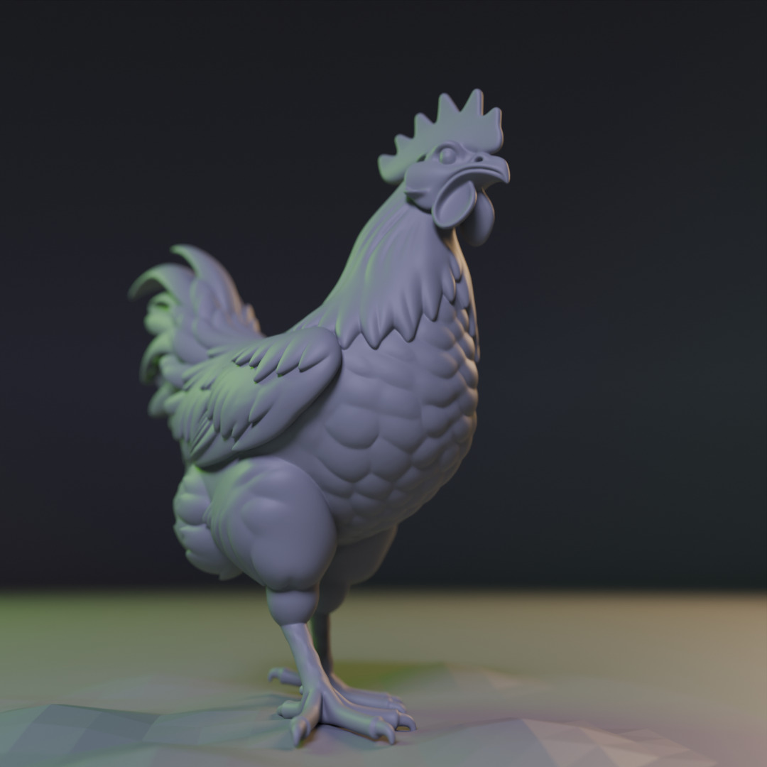 Rooster 3D print model_1
