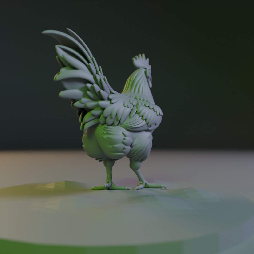 Rooster 3D print model_4