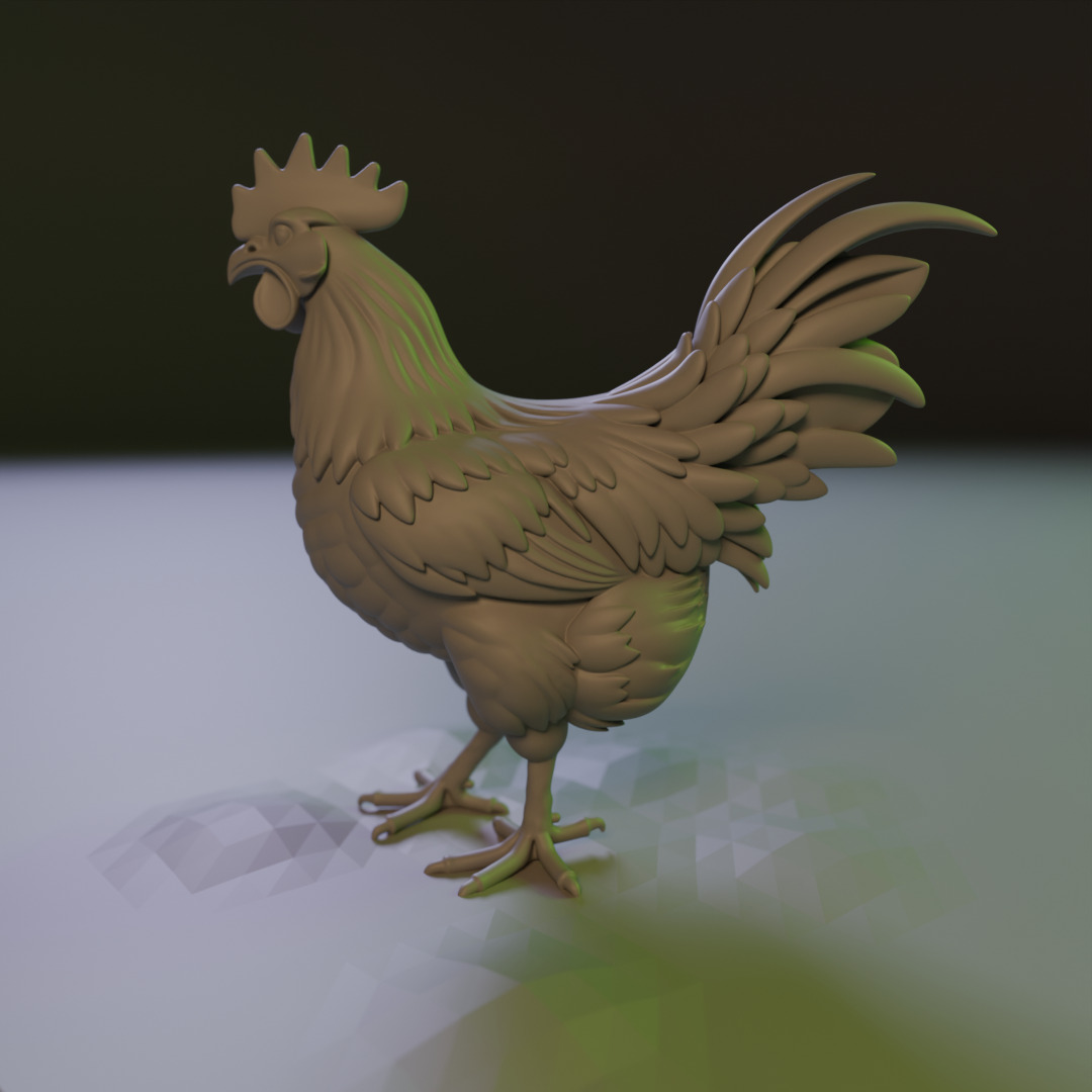 Rooster 3D print model_15