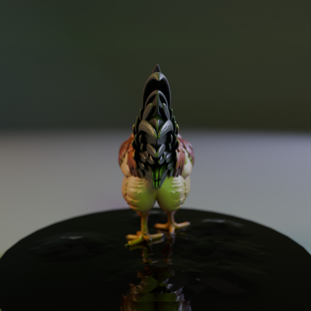Rooster 3D print model_10