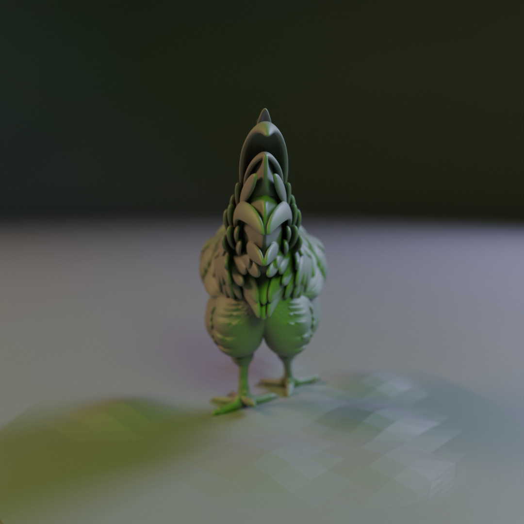 Rooster 3D print model_5