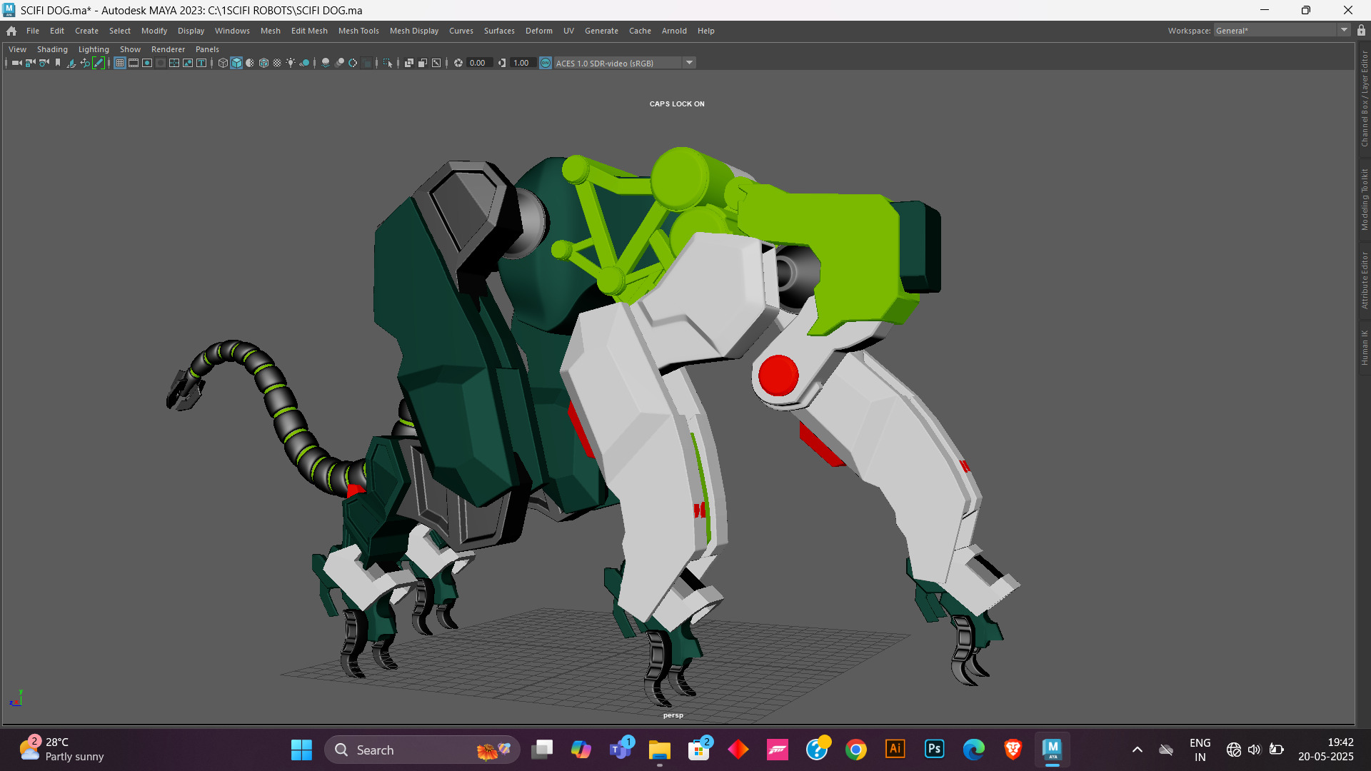 Sci-Fi Robot Futuristic Quadruped 3D model_4