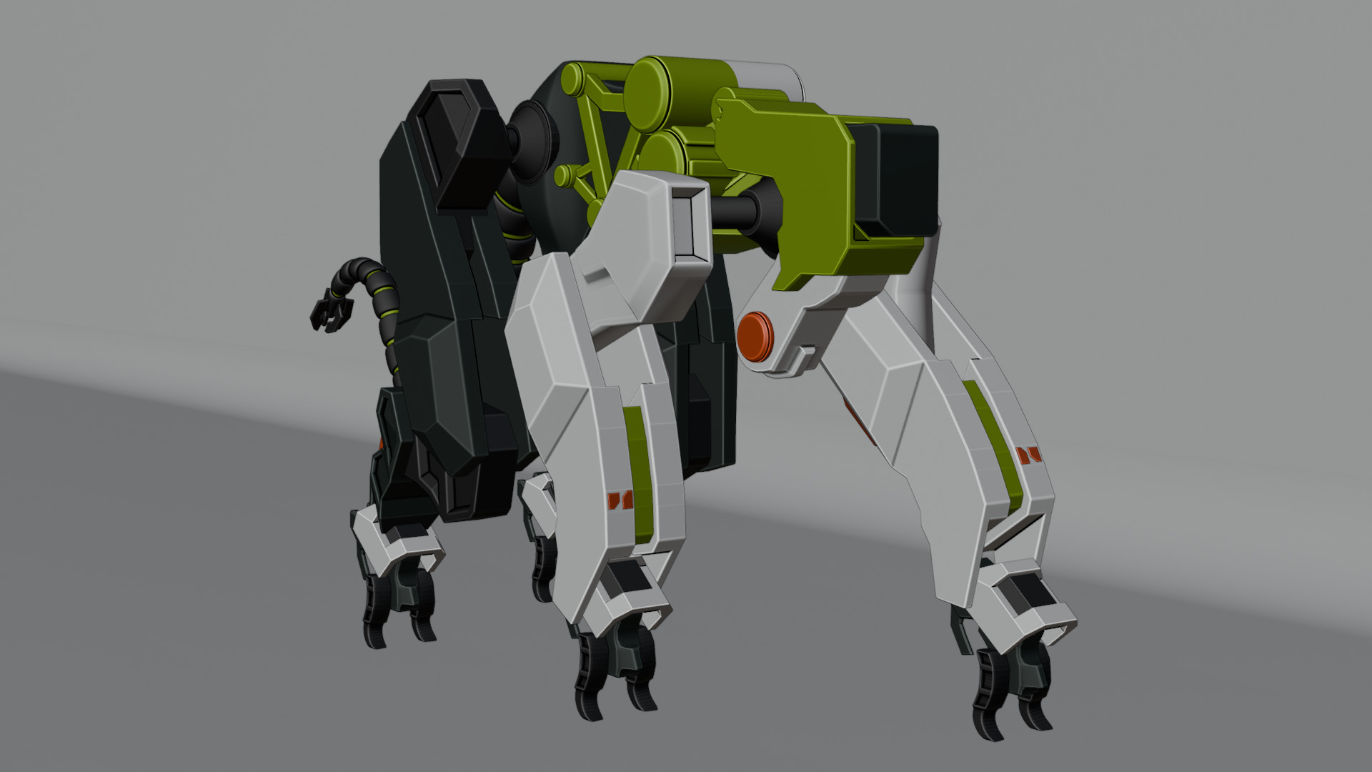 Sci-Fi Robot Futuristic Quadruped 3D model_43