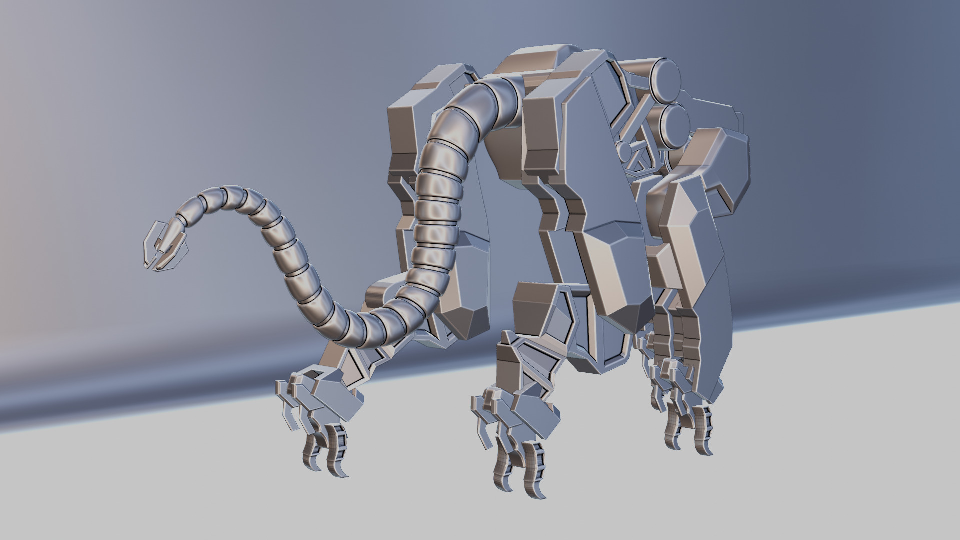 Sci-Fi Robot Futuristic Quadruped 3D model_59