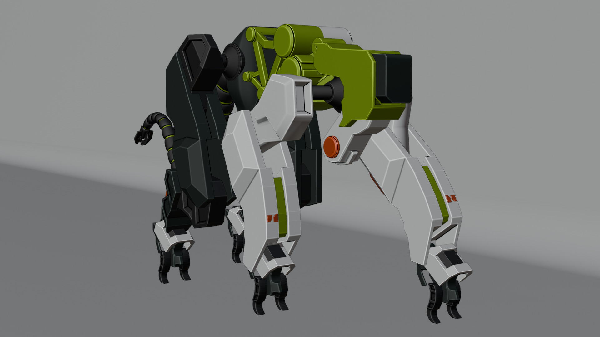 Sci-Fi Robot Futuristic Quadruped 3D model_55