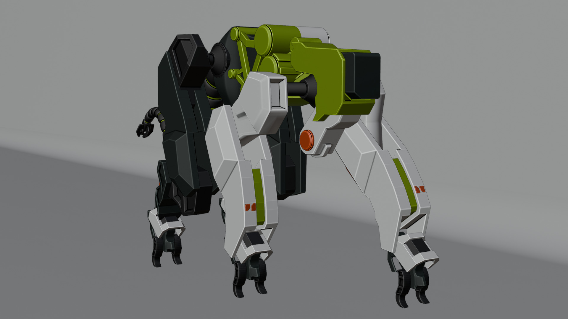 Sci-Fi Robot Futuristic Quadruped 3D model_52