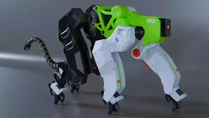 Sci-Fi Robot Futuristic Quadruped 3D model Sci-Fi Robot Futuristic Quadruped 3D model