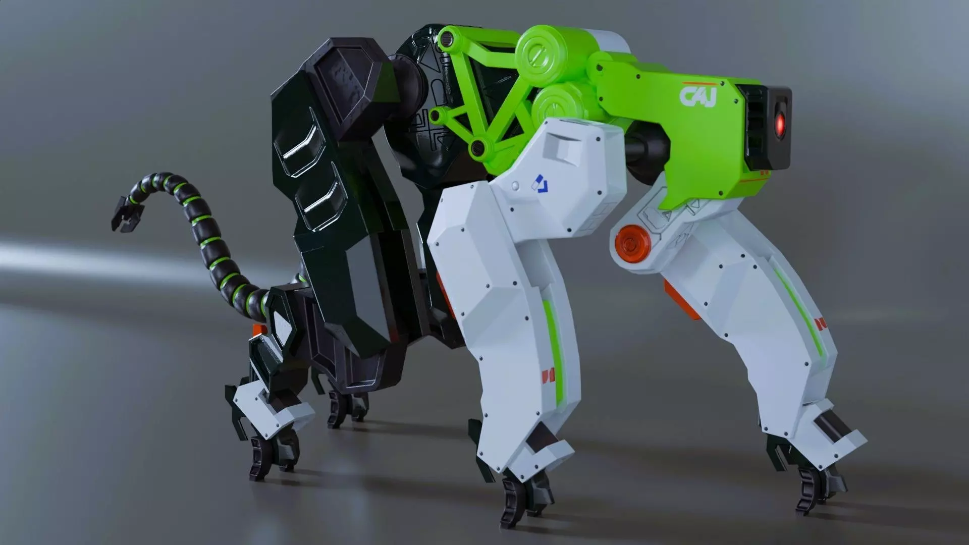 Sci-Fi Robot Futuristic Quadruped 3D model_0