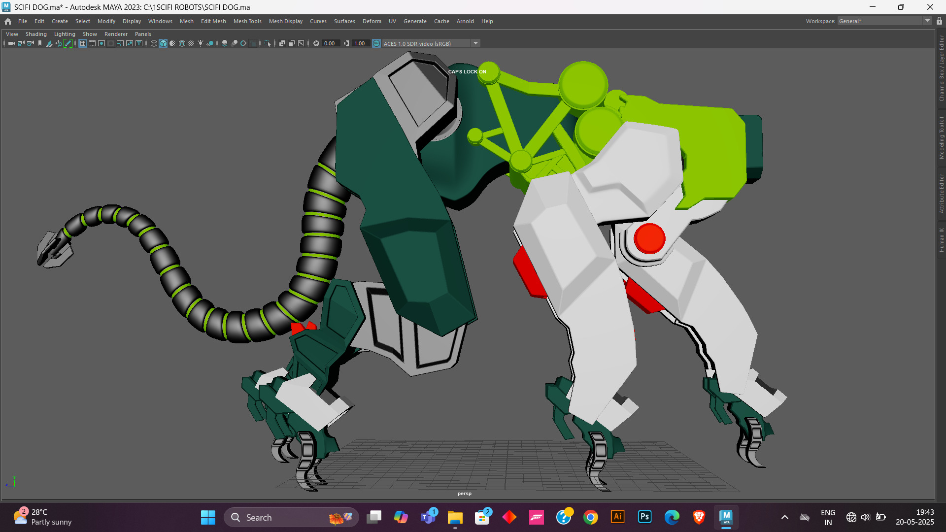 Sci-Fi Robot Futuristic Quadruped 3D model_10