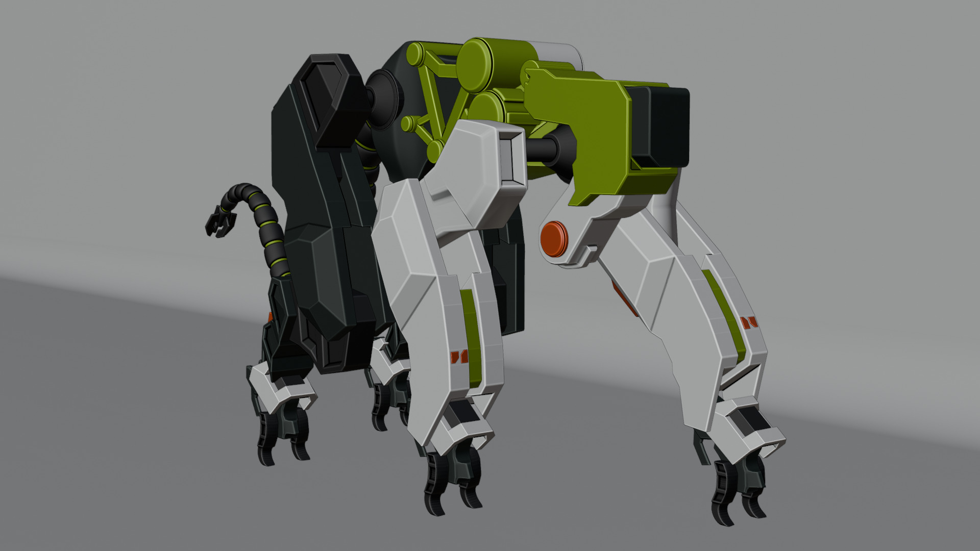 Sci-Fi Robot Futuristic Quadruped 3D model_67