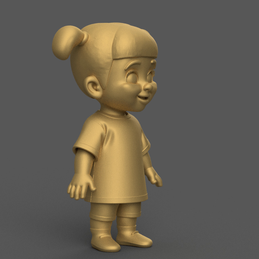 Boo Model from Monsters Inc - Fun Desk Decor 3D STL 3D print model_7