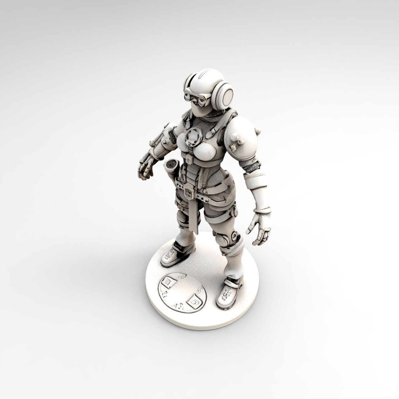 steampunk robotic 7 3D print model_4