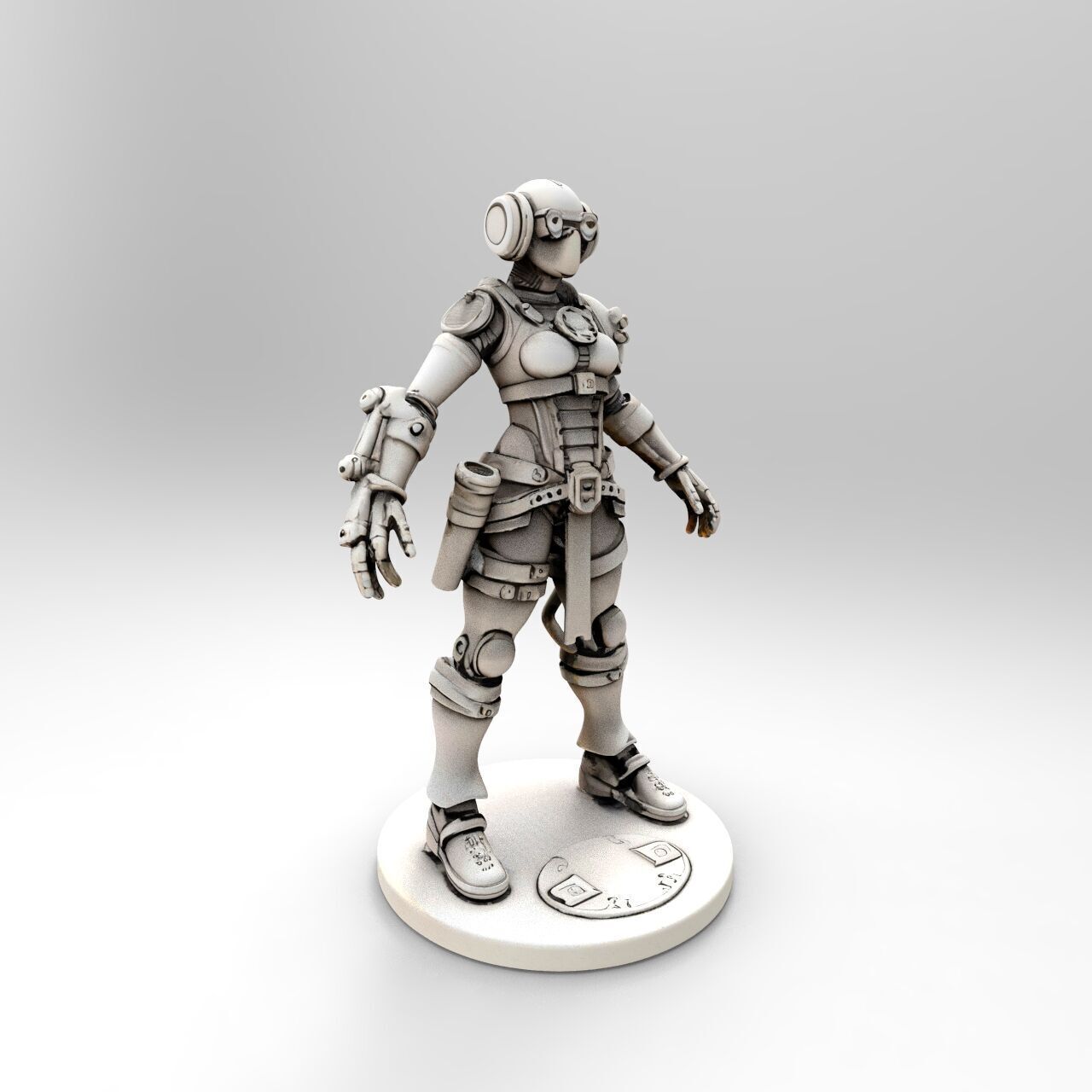 steampunk robotic 7 3D print model_6