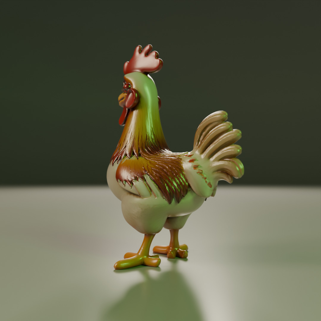 Rooster 3D print model_16