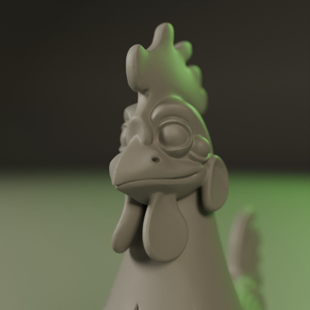 Rooster 3D print model_2