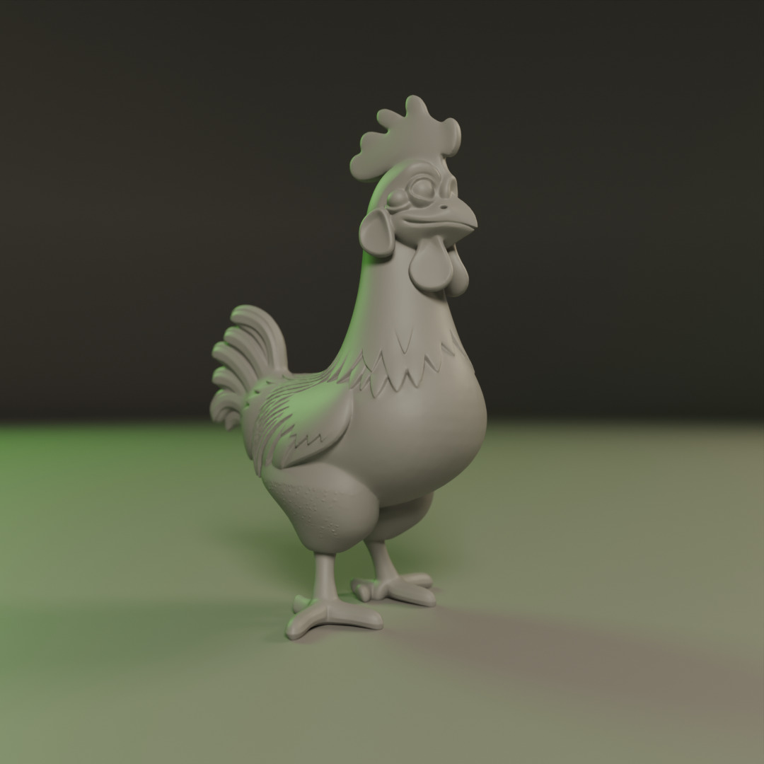 Rooster 3D print model_4