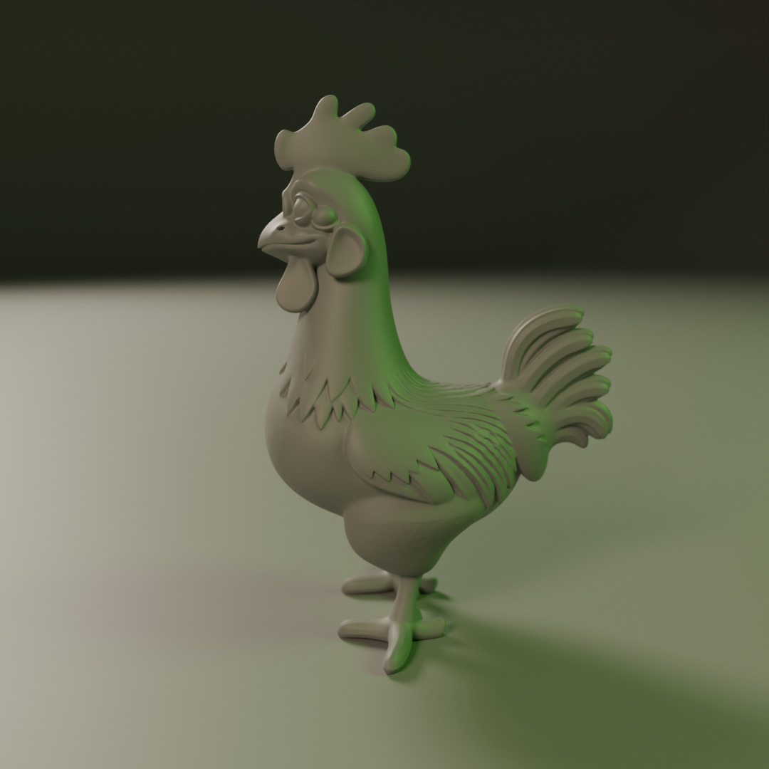 Rooster 3D print model_8