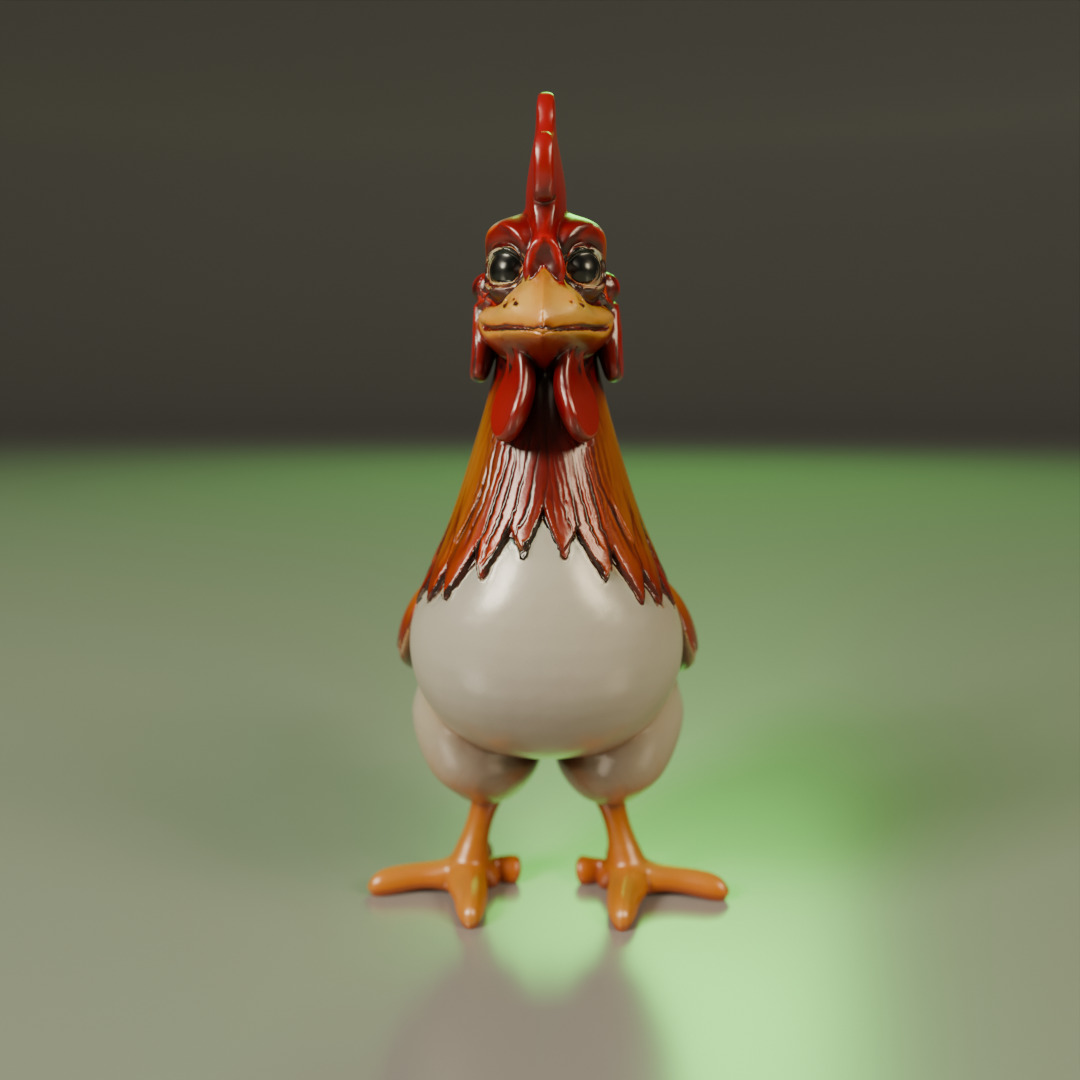 Rooster 3D print model_19