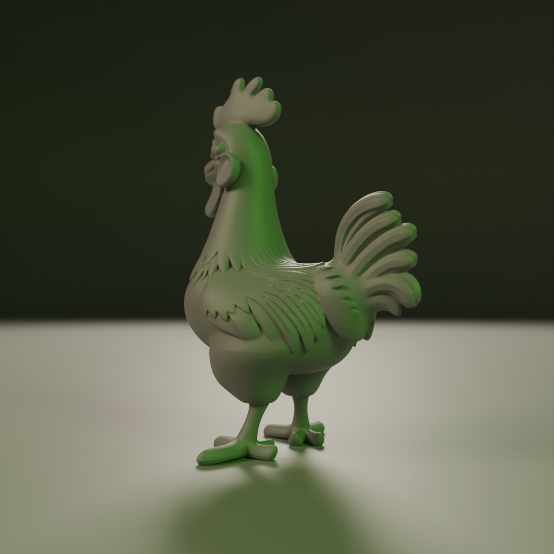 Rooster 3D print model_5