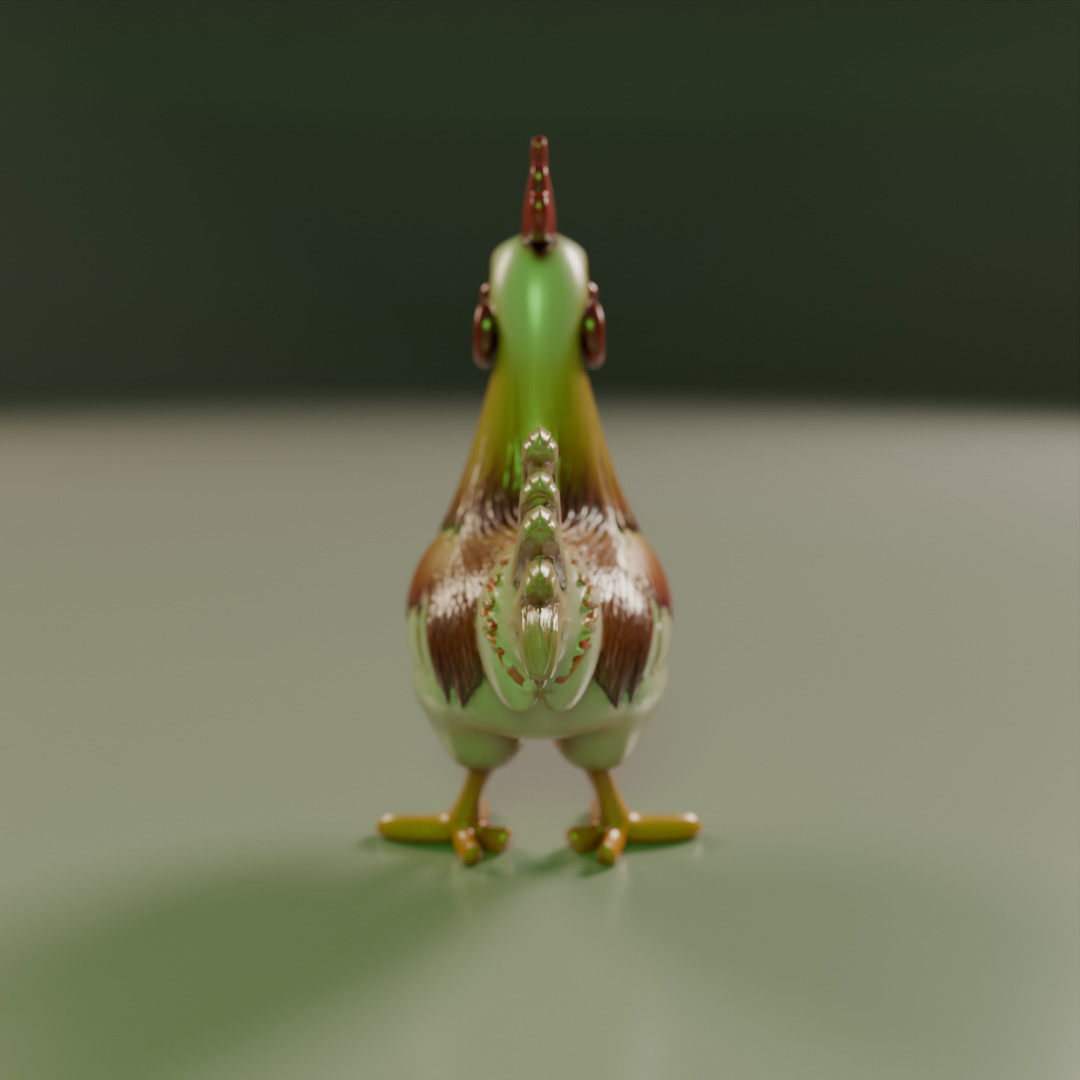 Rooster 3D print model_13