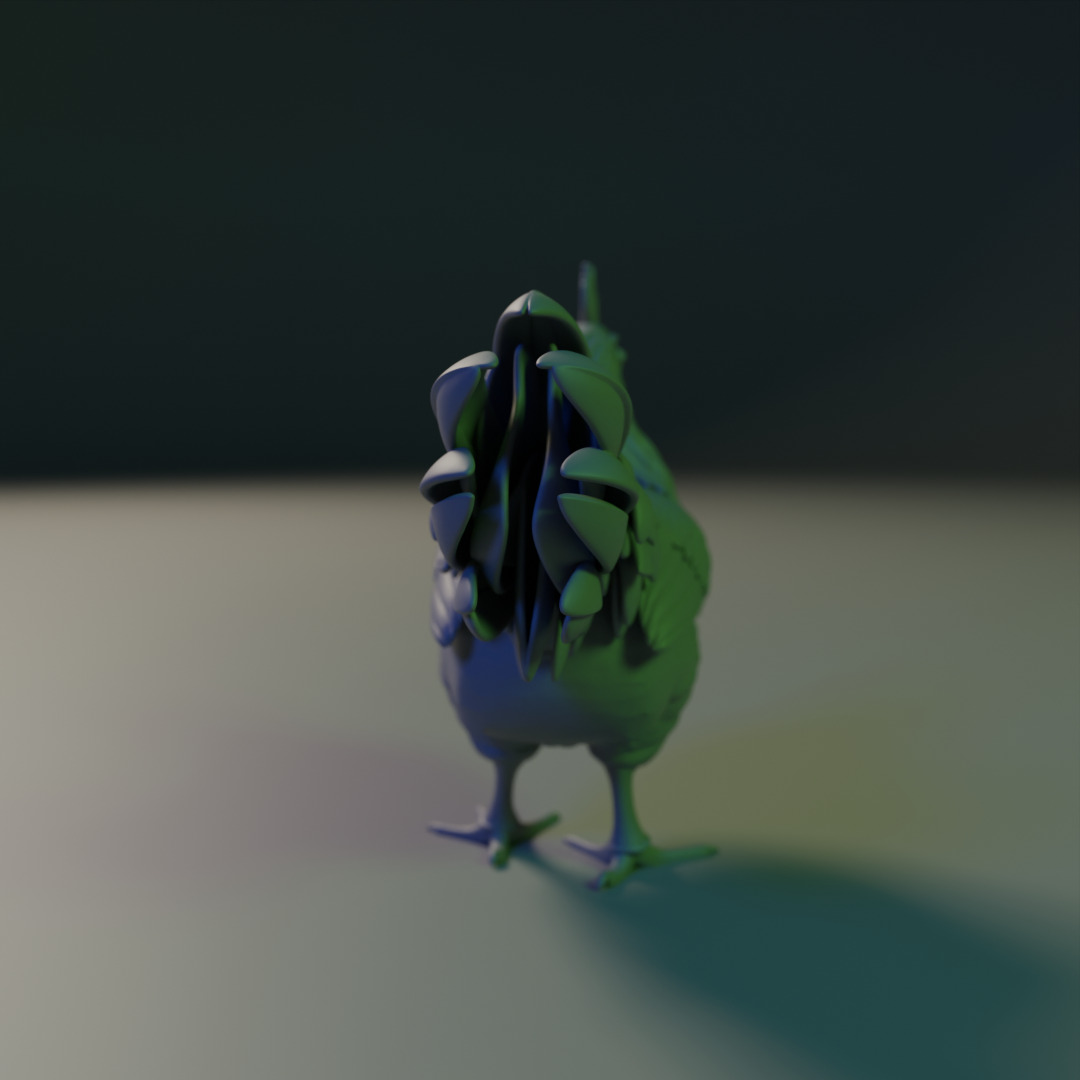 Rooster 3D print model_11