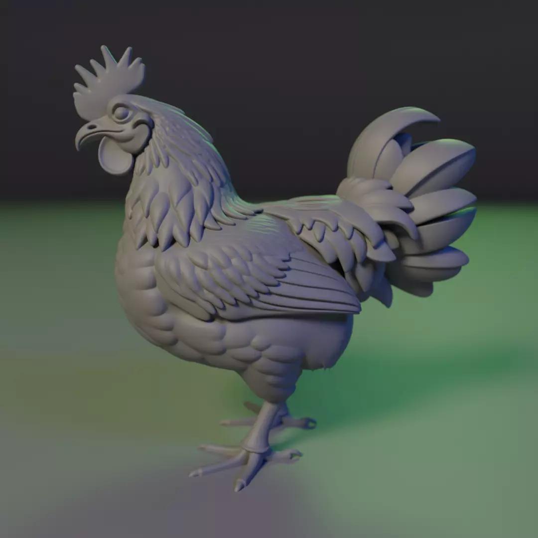 Rooster 3D print model_0