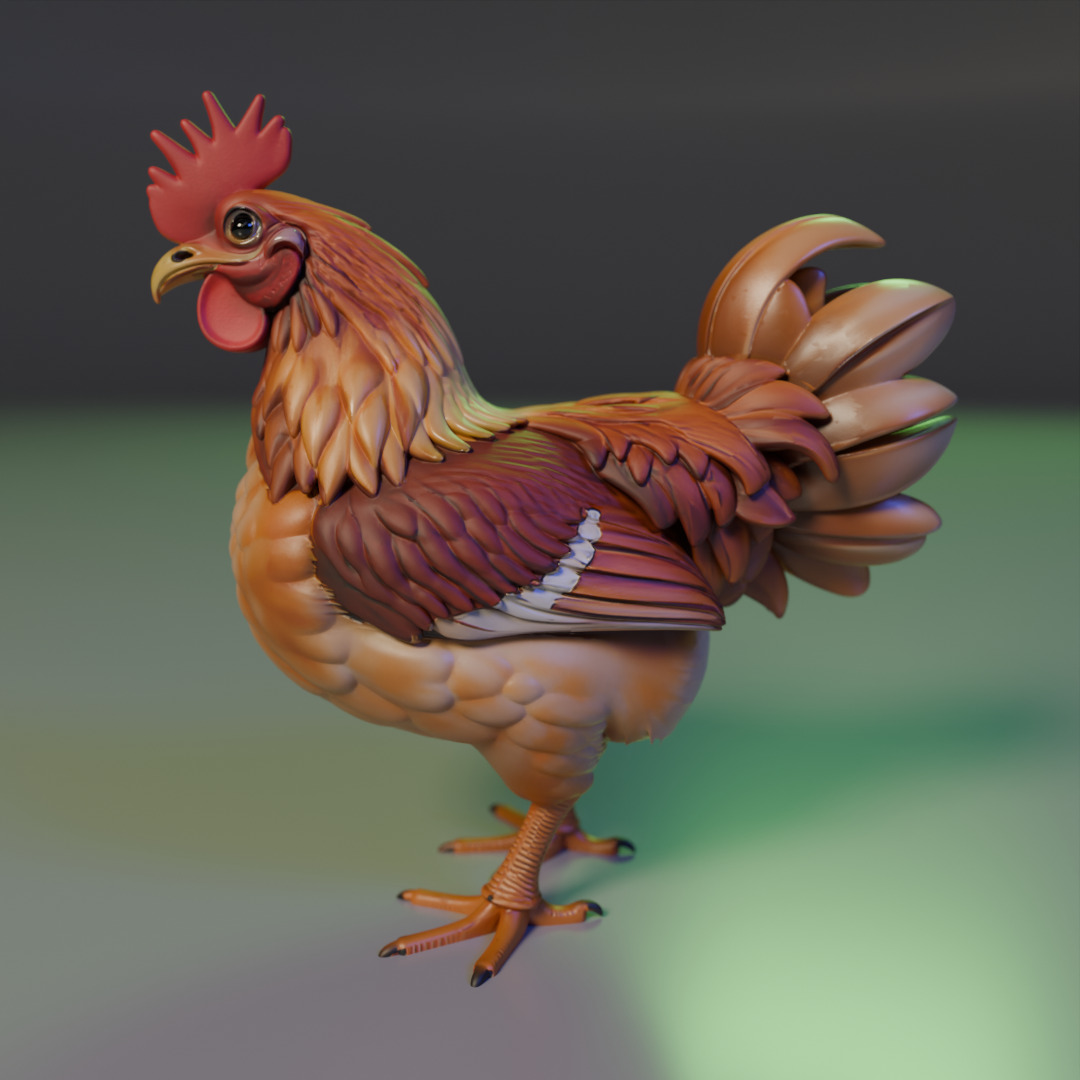 Rooster 3D print model_1