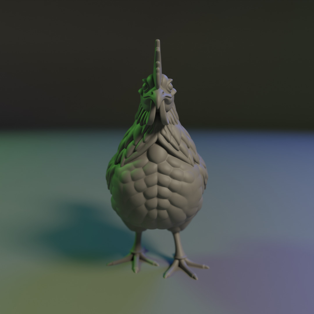 Rooster 3D print model_12