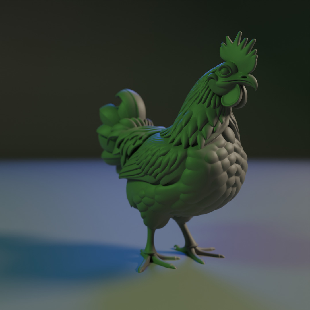 Rooster 3D print model_14