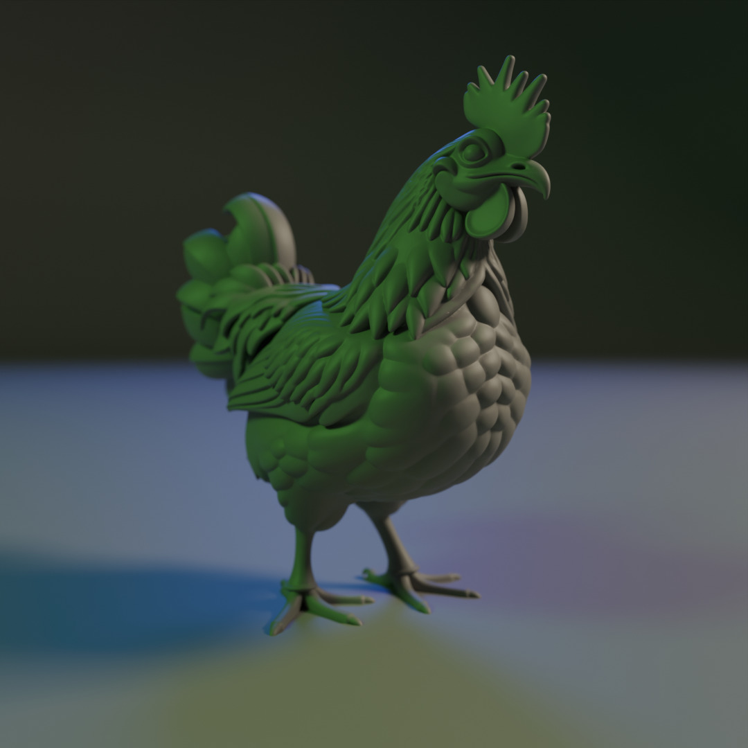 Rooster 3D print model_17