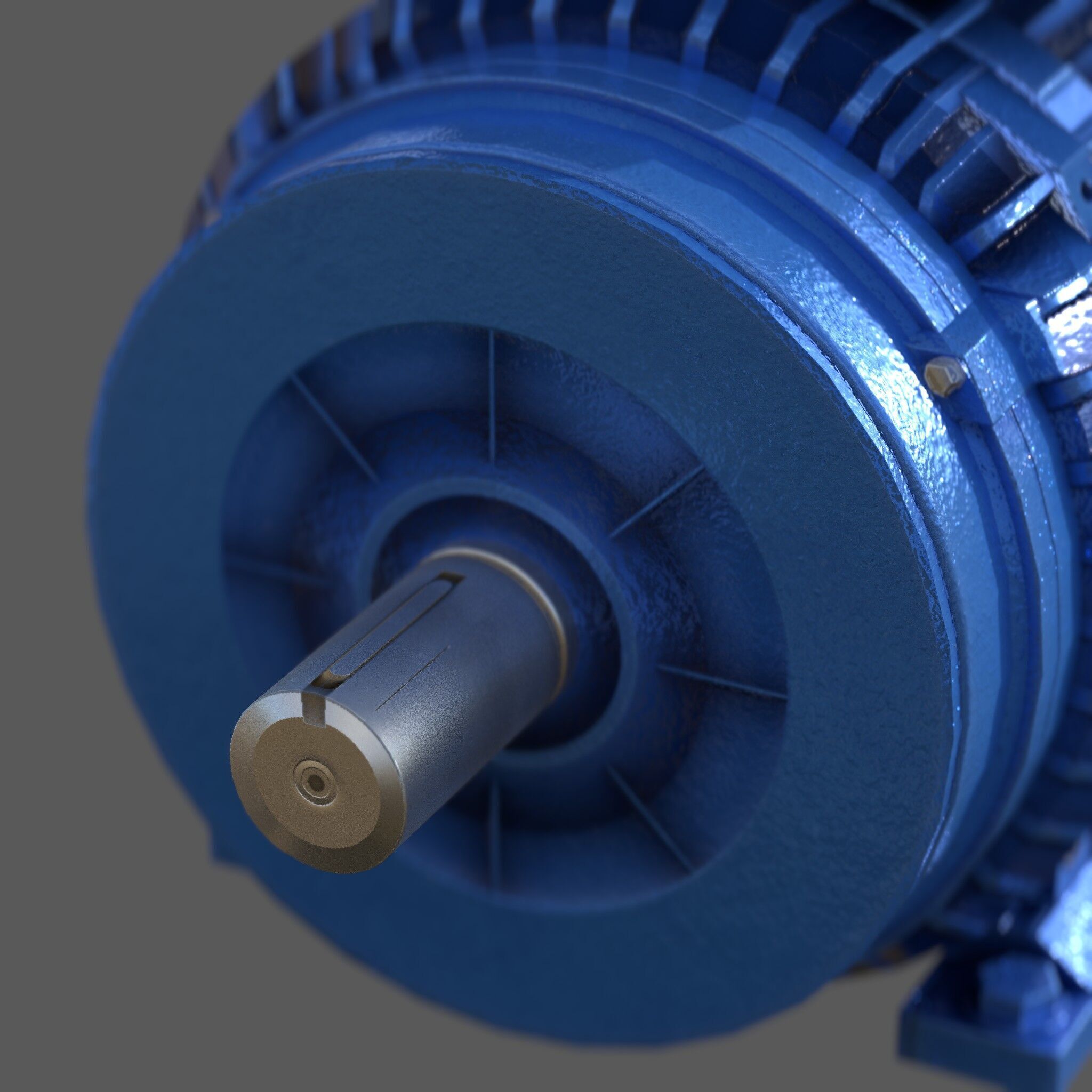 Low Poly Single Phase Electric Motor Low-poly 3D model_5