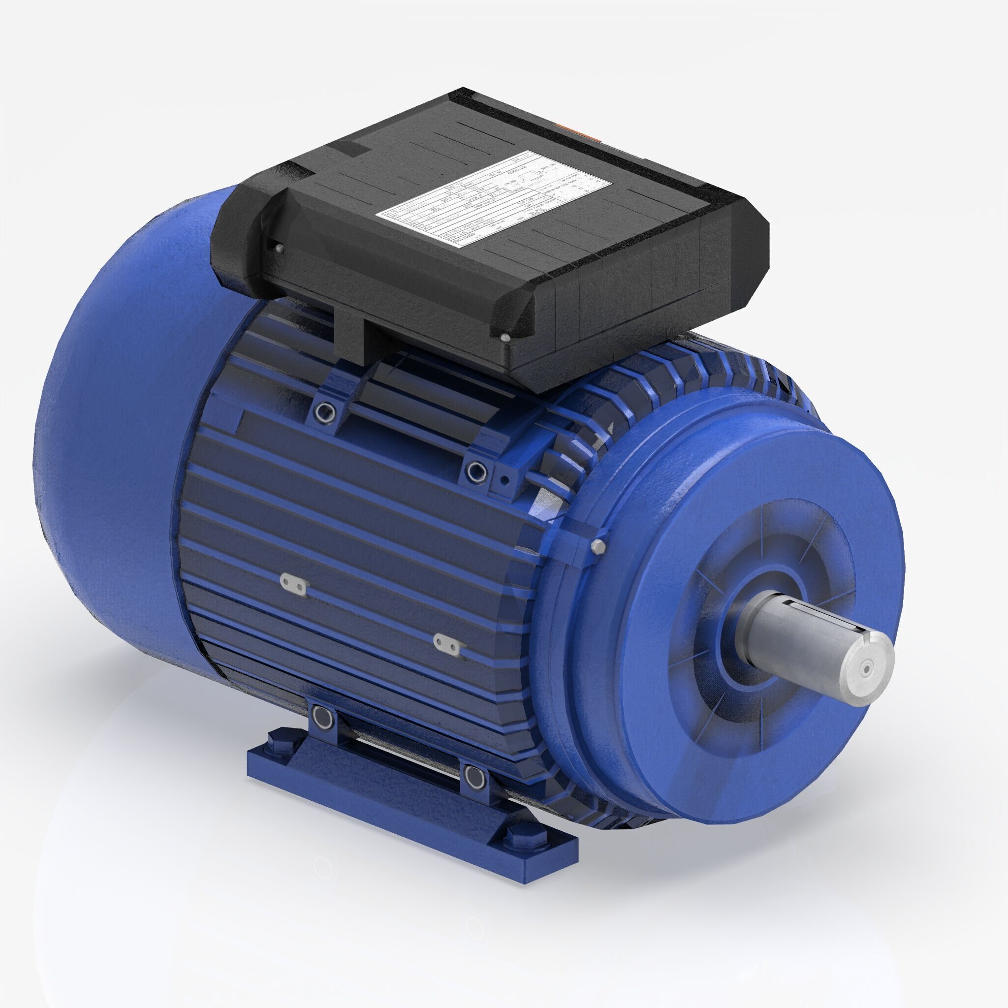 Low Poly Single Phase Electric Motor Low-poly 3D model_14