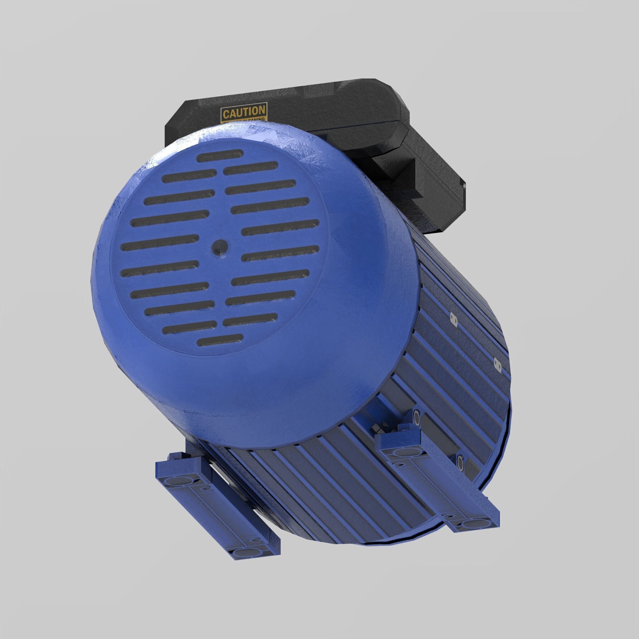 Low Poly Single Phase Electric Motor Low-poly 3D model_15