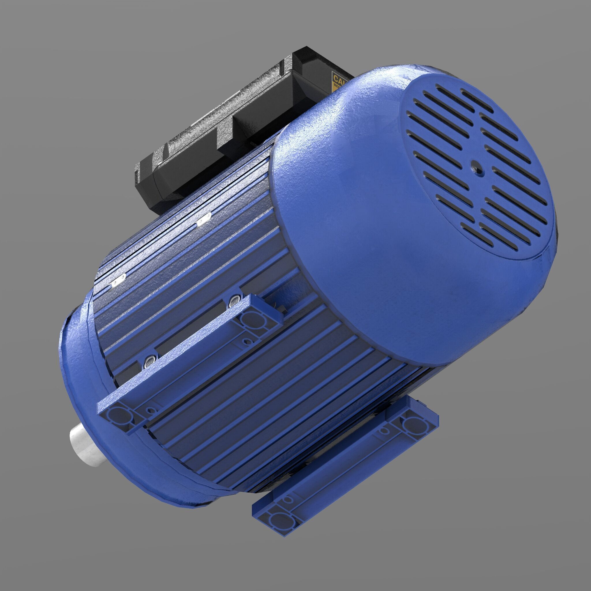 Low Poly Single Phase Electric Motor Low-poly 3D model_6