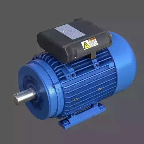 Low Poly Single Phase Electric Motor Low-poly 3D model
