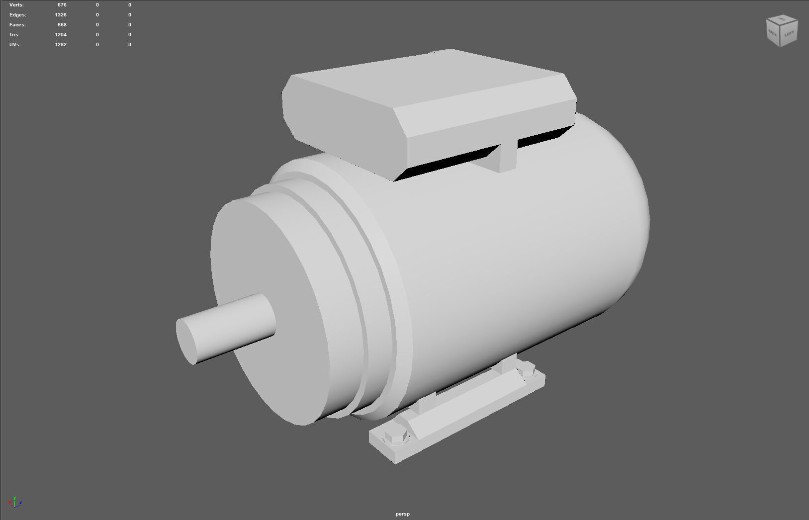 Low Poly Single Phase Electric Motor Low-poly 3D model_8