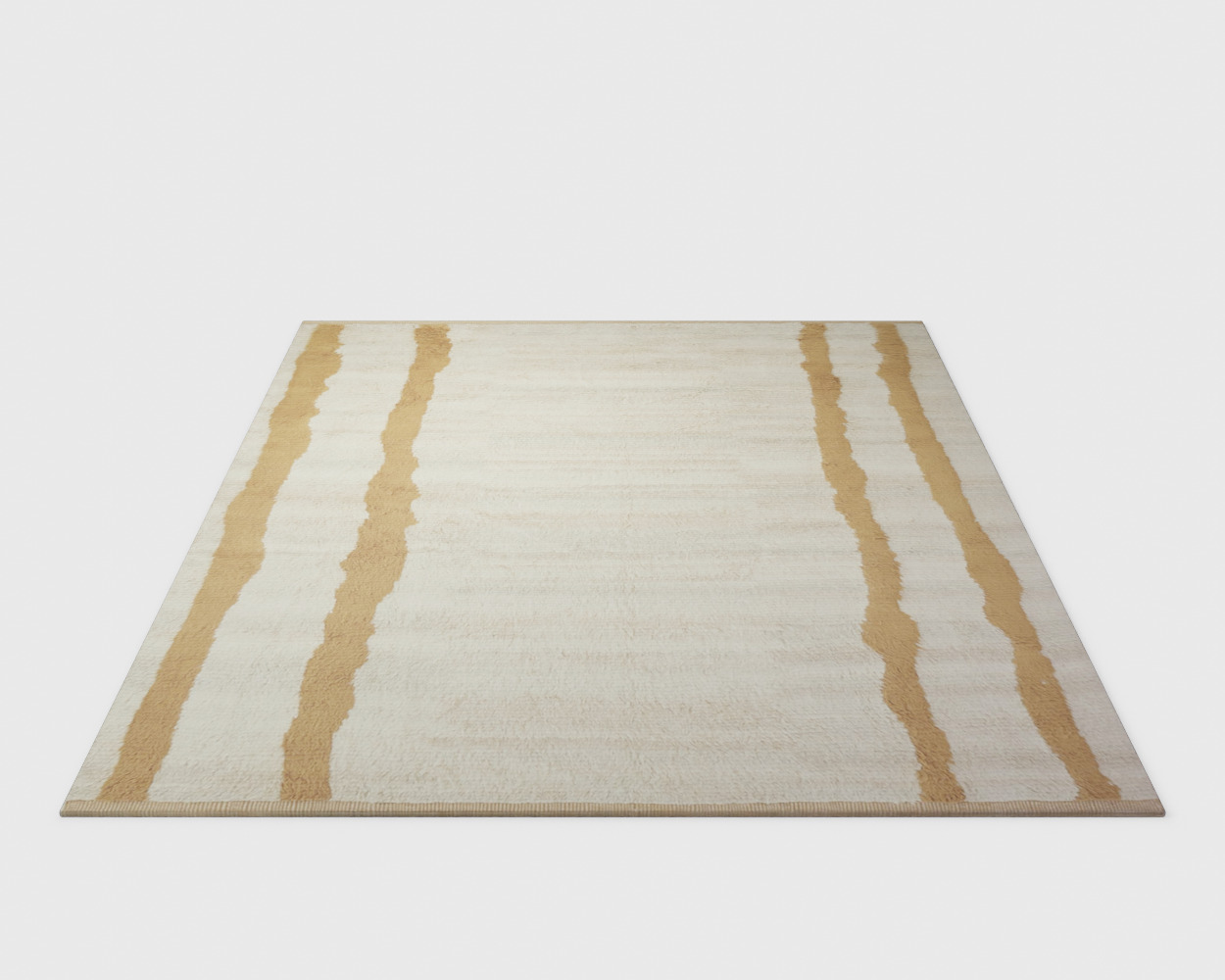 Xavier Hand-Knotted Wool Moroccan Rug 3D model_1