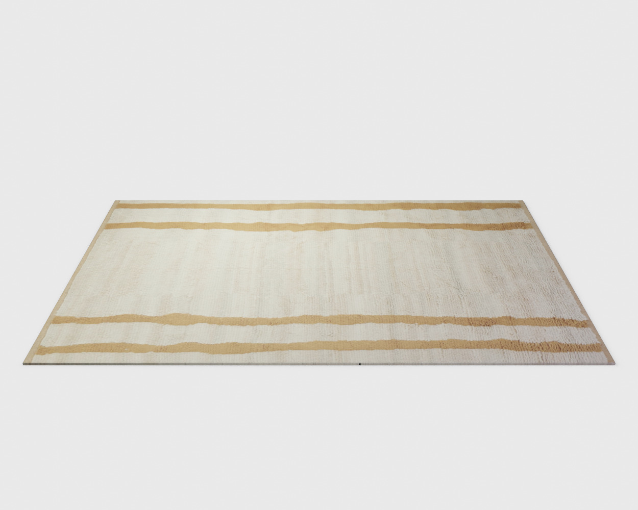 Xavier Hand-Knotted Wool Moroccan Rug 3D model_3