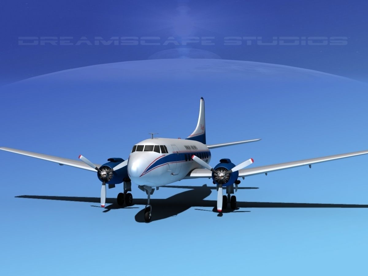 Martin 202 Knight Airlines 3D model_3