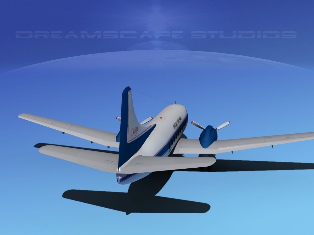 Martin 202 Knight Airlines 3D model_6