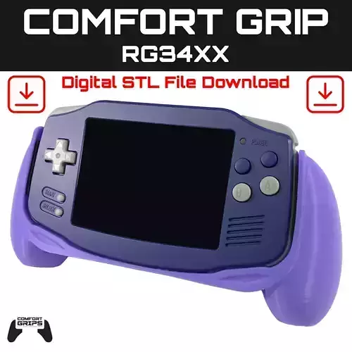 Anbernic RG34XX Comfort Grip Case 3D print model