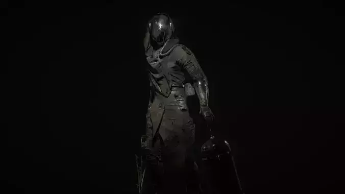BREATHLESS EATEN character concept Low-poly 3D model