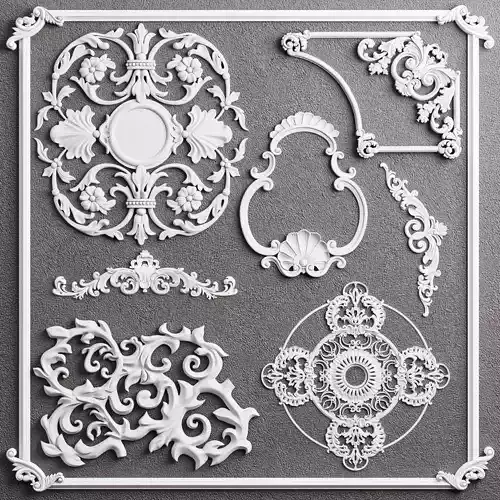Baroque Engraving Ornament Collection Vol 1 - 3ds Max  Corona